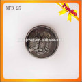 MFB25 Gun color half ball metal shank button for garment lady coat 23mm